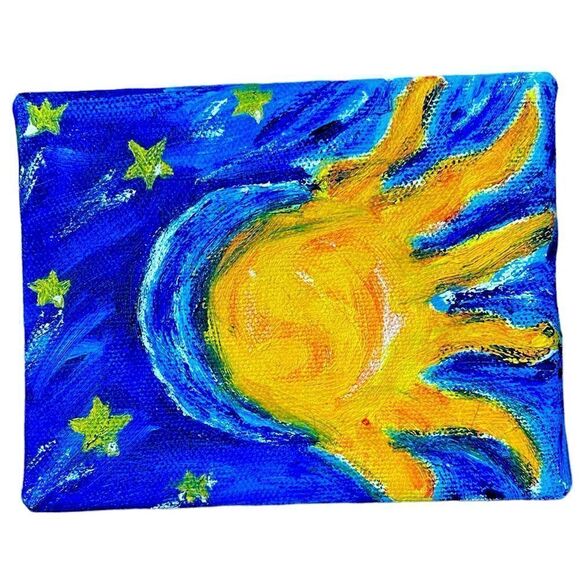 “Night and Day” Original Painting on Canvas - Picture 1 of 4